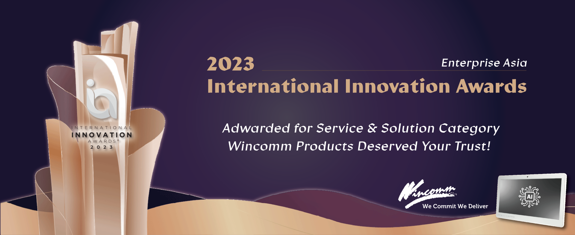 Wincomm Awarded the 2023 International Innovation Awards in the Category of Services and Solutions