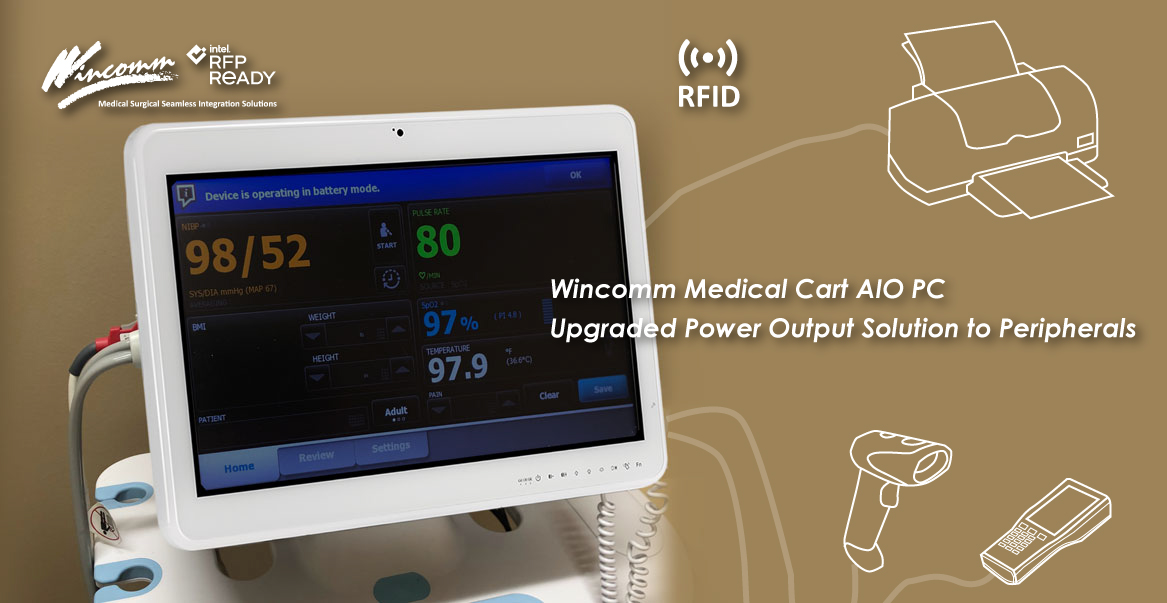 Wincomm Medical Cart AIO PC
